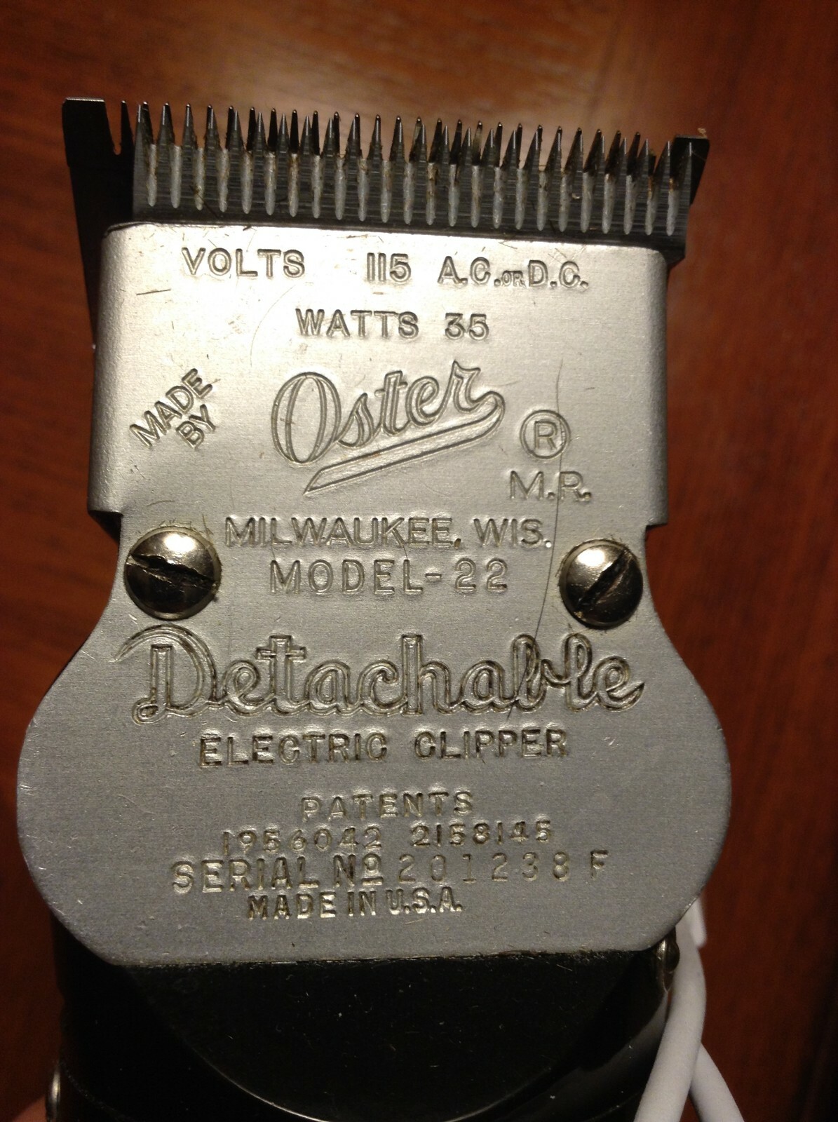 OLD Haircut Clippers Oster Model 111 , Made in USA, 36 watts , WORKS!!!