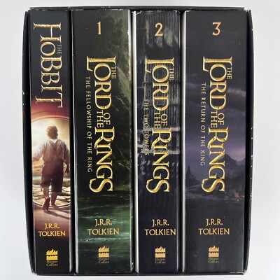 The Hobbit and The Lord of the Rings Boxed Set 4 Paperback Books by JRR Tolkien