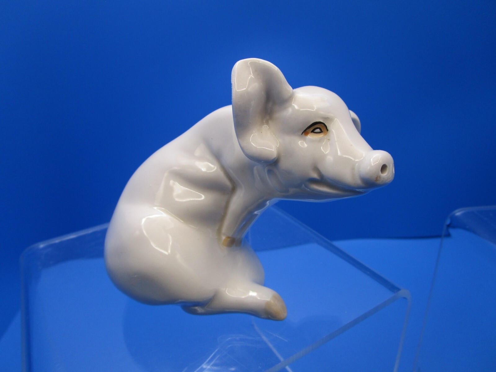 FF FITZ & FLOYD Nesting Hugging Pigs White Salt & Pepper SHAKERS 1976