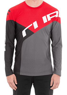 CUBE EDGE Round Neck Trikot langarm  10776 Gr. XS black`n`red Fahrradtrikot