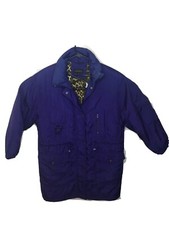 Express Womens Dark Purple Heavy Coat Leopard print Quilted Size M