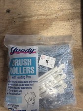 NEW Vintage Goody 12 Medium Brush Rollers With Holding Pins Made In USA