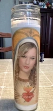 Lumax Taylor Swift Prayer Candle 8” White Wax New