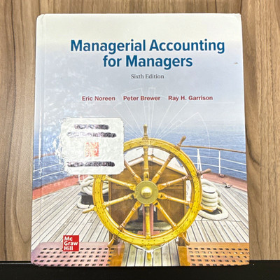 McGraw Hill Connect Managerial Accounting for Managers 6th Ed Hardcover 2016