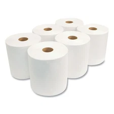 Morcon Paper W6800 8" x 800' 1-Ply Universal Roll Towels - White (6 RL/CT) New