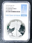 2018-W Proof 1 oz American Silver Eagle NGC PF70 Ultra Cameo First Day Of Issue