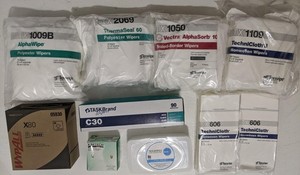 Cleanroom Wipers Lot 9 Types VECTRA ALPHASORB ALPHAWIPE TECHNICLOTH KIMWIPES