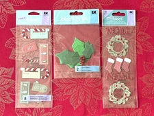 YOU CHOOSE - JOLEE'S CHRISTMAS SENTIMENTS - HOLLY & BERRIES - NOEL 3D STICKERS