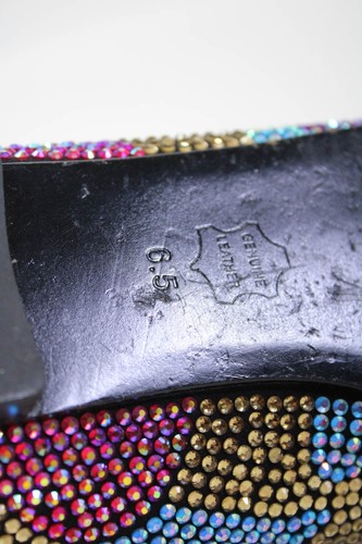 Steve Madden Womens Slip On Crystal Printed Loafers Black Multi Suede Size 6.5 - Picture 5 of 7