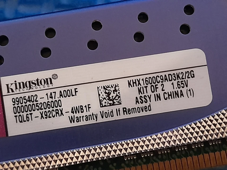 x2 HyperX 1 GB DDR3  desktop memory ram - Image 2 of 3