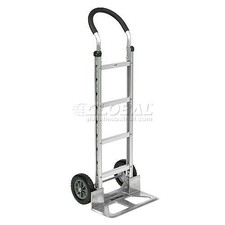 Aluminum Hand Truck Curved Handle Mold-On Rubber Wheels