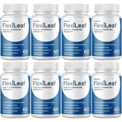 FlexiLeaf Nervous System Supplement, (8 Bottles) Genuine Flexibility Support