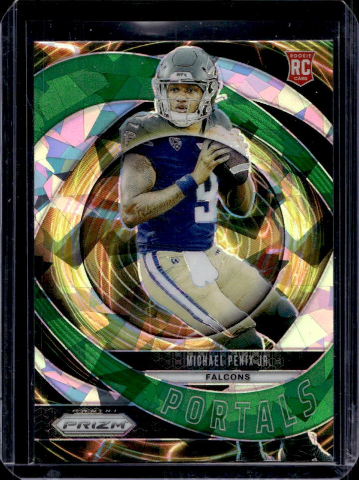 2024 Prizm Michael Penix Jr. Portals RC Green Ice Rookie #6