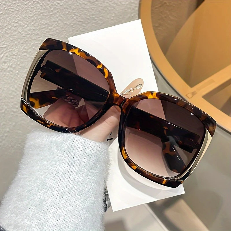 Oversized Square Sunglasses Gradient Lens Beach Travel Women's Style Glasses