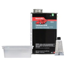 3M Bondo Fiberglass Resin 0.9 Pint, Stage 2, Waterproof No Size, Amber