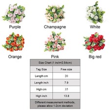 Sophisticated Artificial Rose Bouquet of 10 Flowers For Chic Decorations