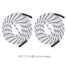 2pcs 53inch Drawstring Cords Hoodie String with Easy Threader Black