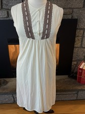 Vintage 60s Gossard Artemis Nightgown Large Poly Cotton Lace Peignoir Appliqu 