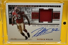 2021 Encased Patrick Willis /50 P-U/Worn Legendary Swatch Signatures SSP 49ers