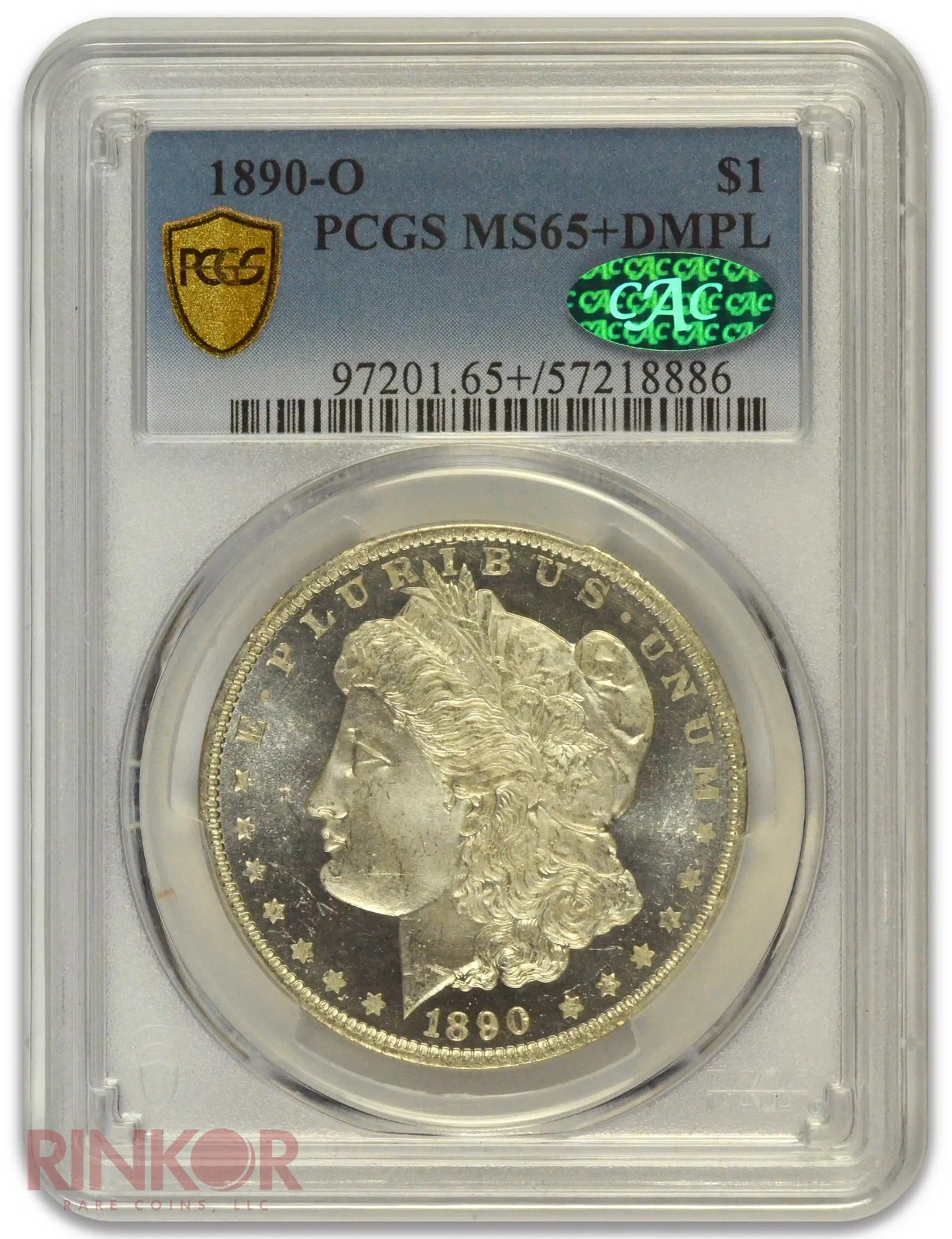 1890-O $1 Morgan Dollar PCGS MS 65+ DMPL CAC