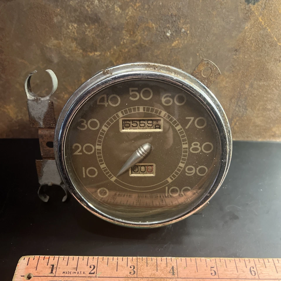 De colección 1930 Ford Coche Velocímetro Cuadro Medidor Cuadro Luz Instrumento Hot Rod Foto 2 de 4