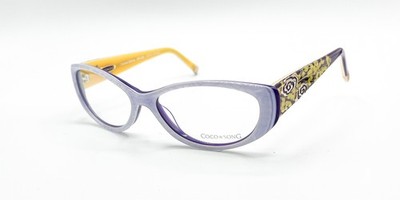 NEW COCO SONG OVER AGAIN COL.5 PURPLE YELLOW AUTHENTIC EYEGLASSES 53-15