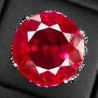 Elegant Red Rubellite Tourmaline 27.02Ct 925 Sterling Silver Rings Size 6.75