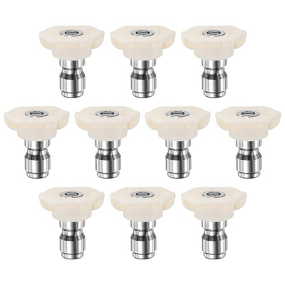 #ad #ad 10PCS 40 Degree Pressure Washer Nozzle 1 4 Inch Quick Connect 4000PSI White $22.65