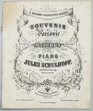 Jules Schulhoff - Mazurka Pianoforte Klavier ...