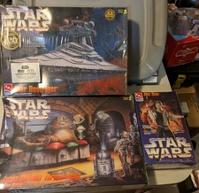3 NEW Vintage AMT StarWars Models-Jabba,Han Solo,StarDestroyer Collector Edition