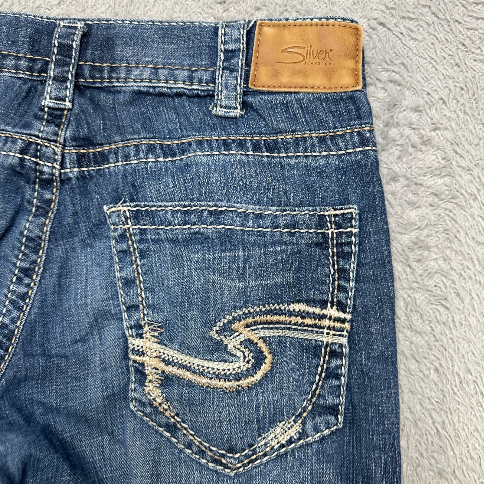 Silver Zac Jeans Mens 32x30 Blue Denim Straight Leg Medium Wash Baggy image 8