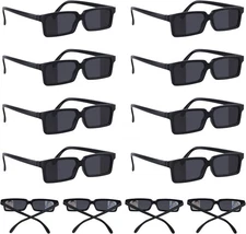 12 Pairs Rear View Mirror Sunglasses, Black Real Detective Glasses Prevent... 