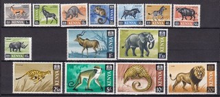 KENYA 1966 WILD ANIMALS MNH