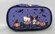 Sanrio Womens Purple Hello Kitty Kuromi Halloween Travel Makeup Pouch Bag