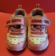 Hello Kitty Toddler Girls Light Up Pink/White Sneakers Shoes Size 6 Sanrio