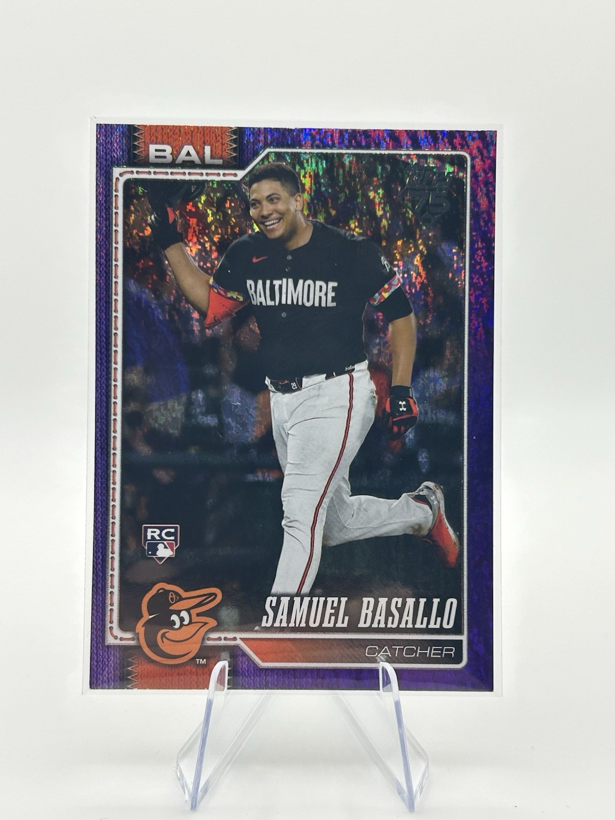 2026 Topps Series 1 - Samuel Basallo - RC Purple Holo Foil #/250 - Orioles #104