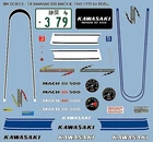 1/8 KAWASAKI MACH III 500 SS REPLACEMENT & TRANS DECAL for REVELL