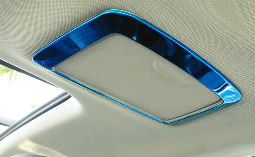 For BMW 5 Series G30 2018-2021 2022 Blue Titanium Rear Makeup Mirror Frame Trim - Изображение 4 из 4