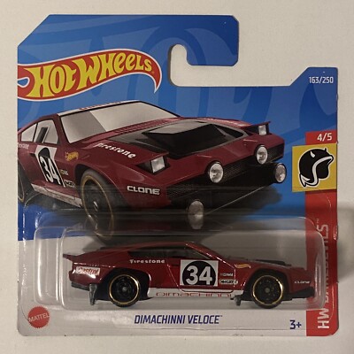 2022 Hot Wheels Dimachinni Veloce 4/5 HW Daredevils 163/250 (Rot) HCX57