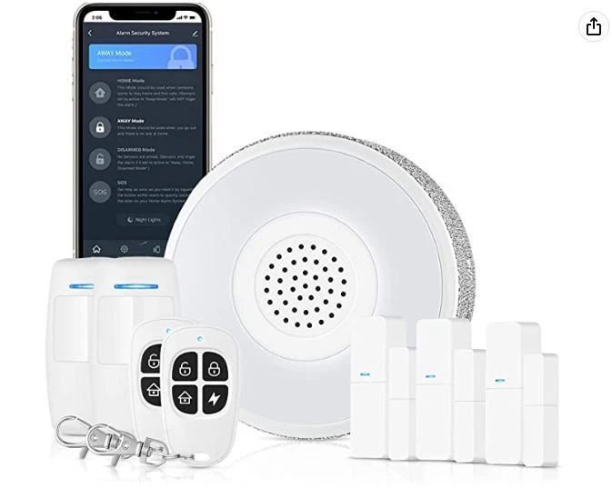 Smart Security System WiFi Alarm System Kit Wireless With APP Push and Calling