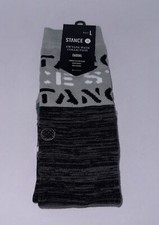 NEW Stance Casual Dwyane Wade Collection Logo Stencil Crew Socks Large 6-12