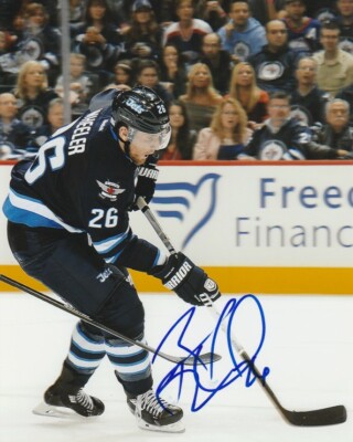 BLAKE WHEELER SIGNED WINNIPEG JETS 8x10 PHOTO #3