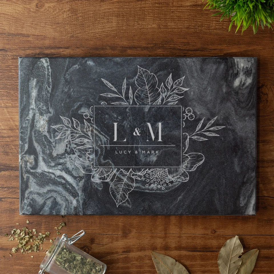 Personalised Solid Marble Chopping Board Custom Printed Serving Board - Image 2 of 4