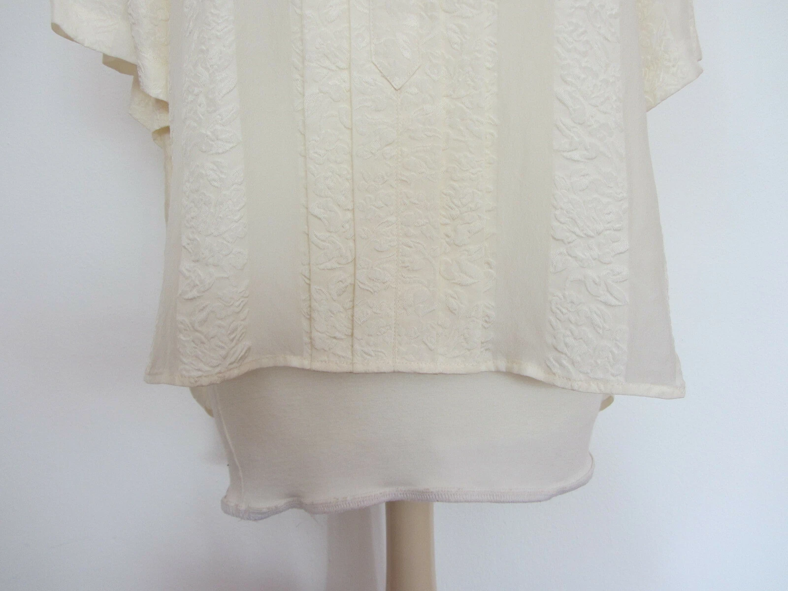 elegante camicetta di Tory Burch taglia 6 (taglia tedesca 38 40) beige 100% seta