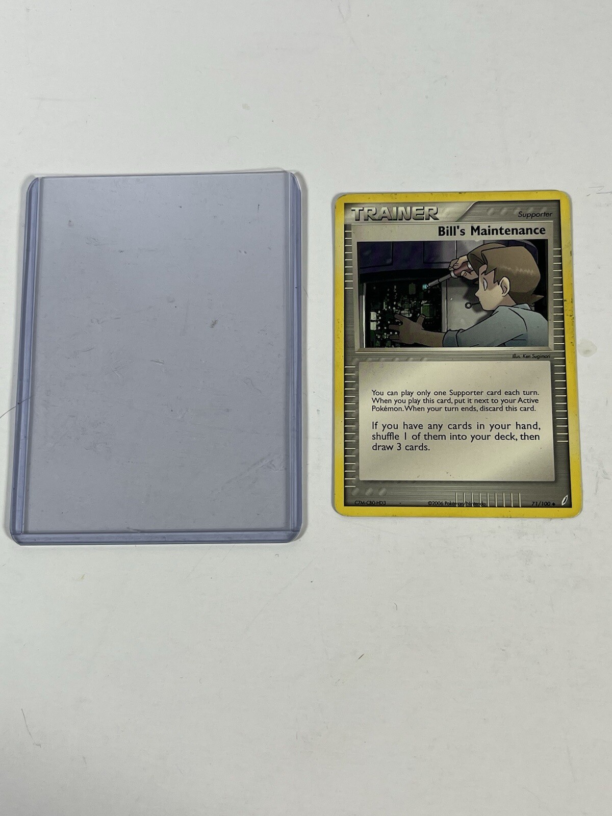 2006 Bill's Maintenance 71/100 Pokemon Card w/protective Case