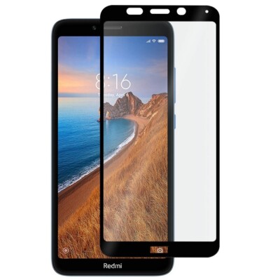 TEMPERED GLASS FULL COVERAGE GORILLA CURVED SCREEN PROTECTOR For XIAOMI REDMI 7A