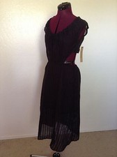 NWT REFORMATION $218 'Abuela' Black Semi-Sheer Cut out sides Open back Dress*S