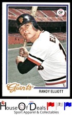 1978 Topps #719 Randy Elliott San Francisco Giants Baseball Card