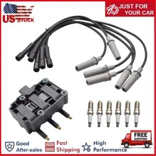 6X For Town & Country Grand Caravan 3.3L 3.8L Spark Plugs + Wire Set & Coil Pack