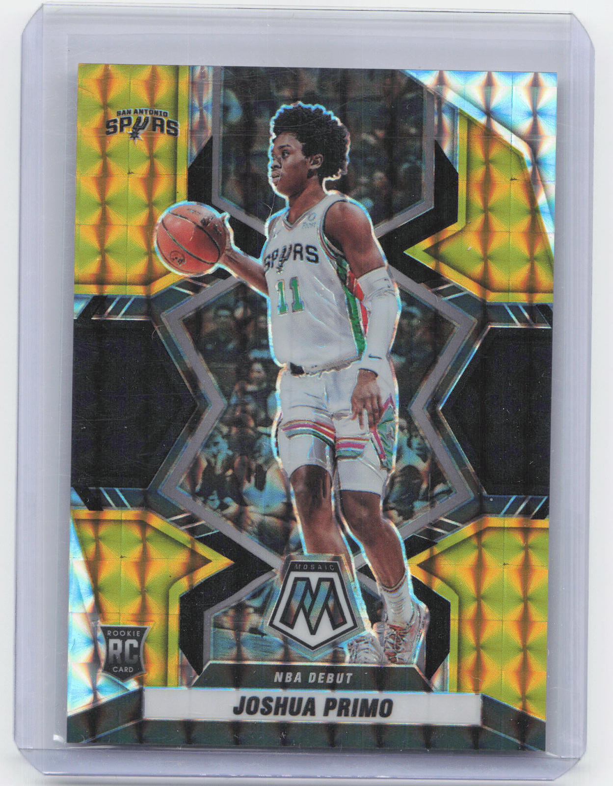 2021-22 Panini Mosaic #275 Joshua Primo Choice Black Gold #/8